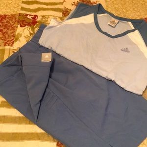 Blue Adidas shirt/shirt set